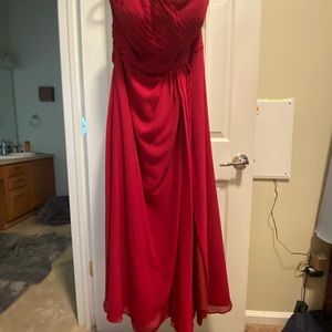 Red bridesmaid dress. Size16. Azazie.com